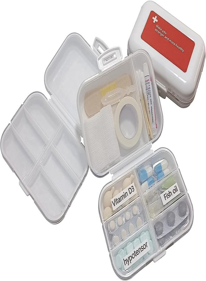 PRAMANTA Pill Organizer Travel Hiking Pill Case 7 Small & 1 Large Storage Compartment for Pills, Vitamins (1Pcs) - Image 3